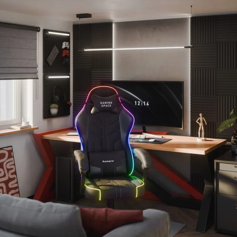 Fotel gamingowy Huzaro Force 2.7 RGB Black