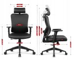 Fotel biurowy ergonomiczny Hell's Chair HC-1041 Czarny Ekoskóra Premium
